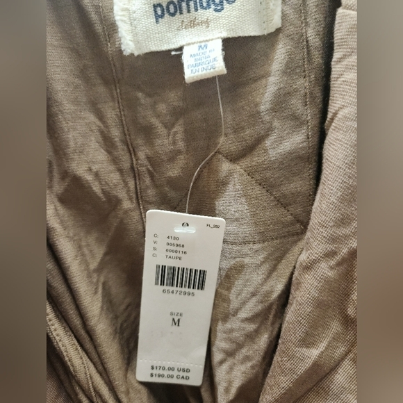 NWT Anthropologie Wrap Maxi Dress Taupe Brown Stretch Knit Chic streetwear SZ M - Picture 3 of 16